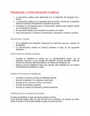 Percepción y Discriminación Auditiva