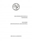 BASES PSICOLÒGICAS DE LA EDUCACIÒN ESPECIAL