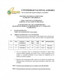 VIGILANCIA NUTRICIONAL. Página 1