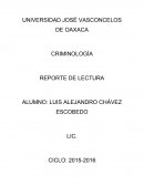 Criminología. Reporte de lectura