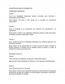 CONSTRUCCION DE PÁRRAFOS Habilidades lingüísticas