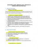 DECISIONES A NIVEL GERENCIAL EN EL PROCESO DE FORMULACIÓN DE ESTRATEGIA.