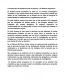 Comparación del Sistema Penal Acusatorio y El Sistema Inquisitivo