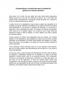 Características y condiciones para la equidad de género en el entorno próximo