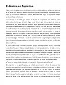Eutanasia en Argentina.