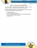 Evidencia 13: Resumen ejecutivo Marketing plan.