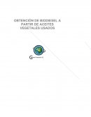 OBTENCIÓN DE BIODIESEL A PARTIR DE ACEITES VEGETALES USADOS