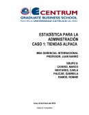 Tiendas Alpaca - Trabajo de estadistica