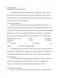 RESUMEN SOBRE EXODO-ESCLAVITUD-LIBERTAD. Página 1
