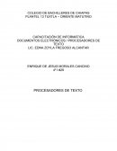 CAPACITACIÓN DE INFORMÁTICA DOCUMENTOS ELECTRÓNICOS / PROCESADORES DE TEXTO