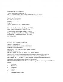 INVESTIGACION EMPRESA CREACIONES GARELLY. Página 1