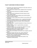 TALLER “CLASIFICANDO FACTORES DE RIESGOS”