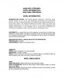 ANÁLISIS LITERARIO. NIVEL INFORMATIVO. “UNA NIÑA PERVERSA”