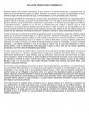 INFLACIÓN PRODUCCIÓN Y DESEMPLEO