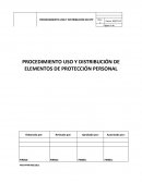 Procedimiento Entrega Elementos Protección Personal