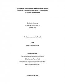 Programa de Psicología Ecología Humana. Página 1