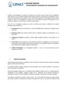 UNIVERSIDAD PRIVADA ANTENOR ORREGO DEPARTAMENTO ACADÉMICO DE HUMANIDADES