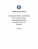 Decisiones personales y profesionales