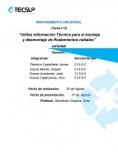 Utiliza información técnica para el montaje y desmontaje de rodamientos radiales