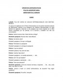 LUGAR: FILA DE CHECK IN VUELOS INTERNACIONALES CON DESTINO: MEXICO.