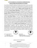 Acta de cierre de las diligencias administrativas conciliatorias por decision de las partes