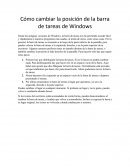 Cómo cambiar la posición de la barra de tareas de Windows