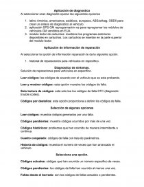Aplicación de diagnostico Al seleccionar scan diagnostic operan las siguientes opciones. Página 1