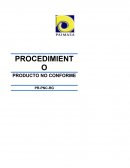 Procedimiento producto no conforme