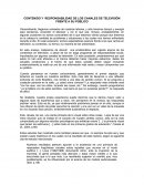 Contenido y responsabilidad de contenidos de TV