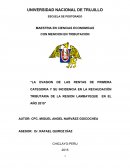 Ejemplo de modelo de proyecto de tributación en Perú.