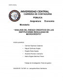 Analisis del riesgo crediticio en las instituciones reguladas de microcredito