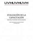 Evaluación en la capacitación en una empresa