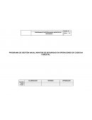 PROGRAMA DE GESTIÓN ANUAL MONITOR DE SEGURIDAD EN OPERACIONES DE COSECHA FORESTAL