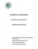 Purificación de ácido benzoico