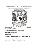 ANALISIS DE LA PELICULA “NUNCA TE VAYAS SIN DECIR TE QUIERO".