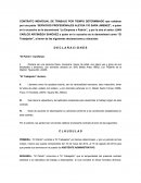 Contrato de Trabajo por tiemo definido