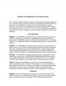 CONTRATO DE COMPRAVENTA DE VEHÍCULO USADO