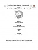 Evolución de la administración de operaciones