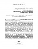 LICITACIÓN PUBLICA NACIONAL/INTERNACIONAL" O "INVITACIÓN A CUANDO MENOS TRES PERSONAS