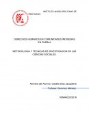 METODOLOGIA Y TECNICAS DE INVESTIGACION EN LAS CIENCIAS SOCIALES.