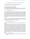 INTRODUCCIÓN: LA ADMINISTRACIÓN Y EL ESTADO