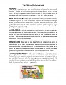 VALORES CIUDADANOS.