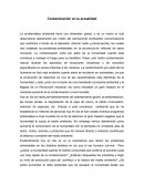Contaminación en la Actualidad