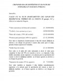 FCRONOGRAMA DE DEPÓSITOS EN BANCOS DE INMUEBLE EN SUBASTA PÚBLICA