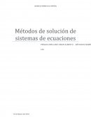 Métodos de solución de sistemas de ecuaciones