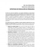 ESTRATEGIA DE RESOLUCIÓN DE PROBLEMAS