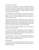 Conclusiones y recomendaciones.