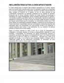 INCLUSIÓN EDUCATIVA A DISCAPACITADOS