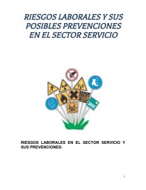 RIESGOS LABORALES Y SUS POSIBLES PREVENCIONES EN EL SECTOR SERVICIO.. Página 1