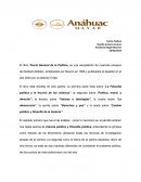 Reseña primera lectura Teoría Política